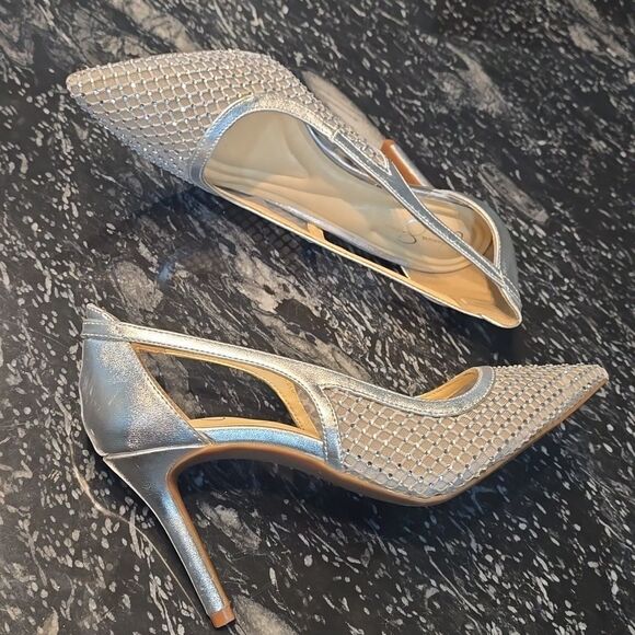 BRAND NEW JESSICA SIMPSON ELEGANT JEWEL STUDDED POINTED TOE STILETTO  SANDAL G1 - Picture 4 of 14